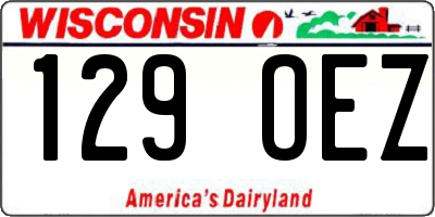 WI license plate 129OEZ