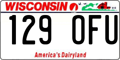 WI license plate 129OFU