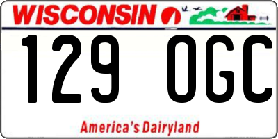 WI license plate 129OGC