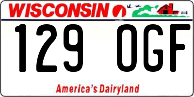 WI license plate 129OGF