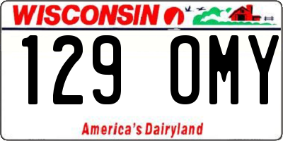 WI license plate 129OMY