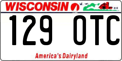 WI license plate 129OTC