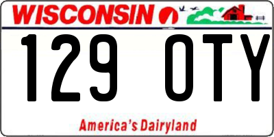WI license plate 129OTY