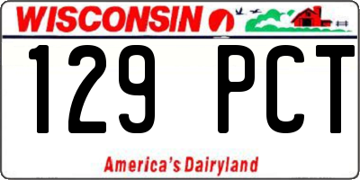 WI license plate 129PCT