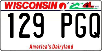 WI license plate 129PGQ