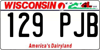 WI license plate 129PJB