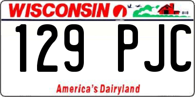 WI license plate 129PJC