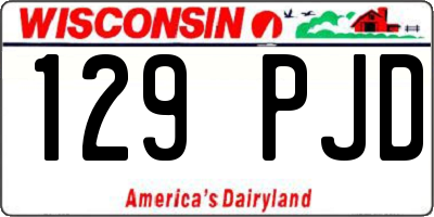WI license plate 129PJD