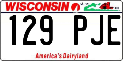 WI license plate 129PJE