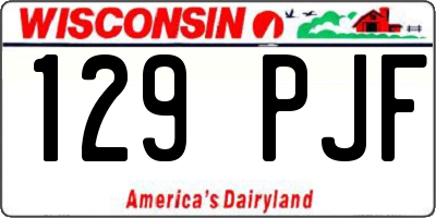 WI license plate 129PJF