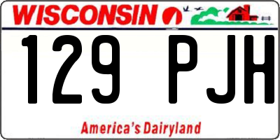 WI license plate 129PJH