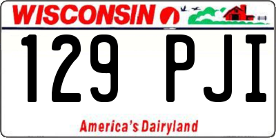 WI license plate 129PJI