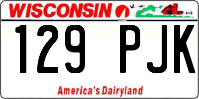 WI license plate 129PJK