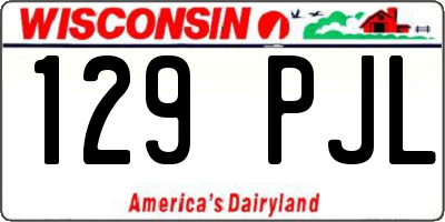 WI license plate 129PJL
