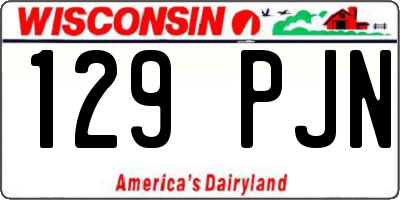 WI license plate 129PJN