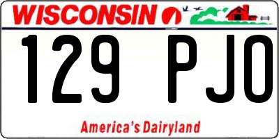 WI license plate 129PJO