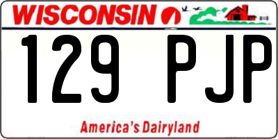 WI license plate 129PJP