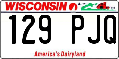 WI license plate 129PJQ
