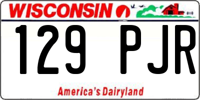 WI license plate 129PJR