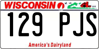 WI license plate 129PJS
