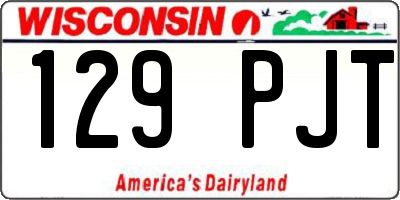 WI license plate 129PJT