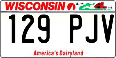 WI license plate 129PJV