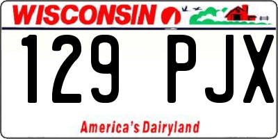 WI license plate 129PJX