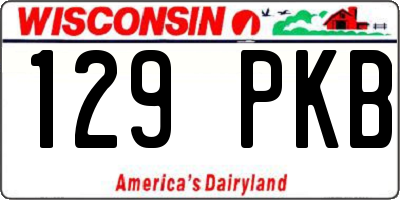 WI license plate 129PKB