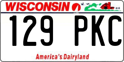 WI license plate 129PKC