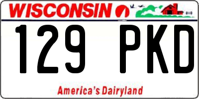 WI license plate 129PKD