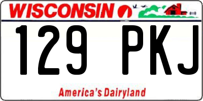 WI license plate 129PKJ