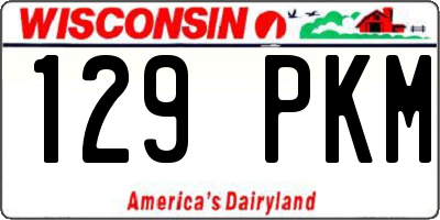 WI license plate 129PKM