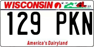 WI license plate 129PKN