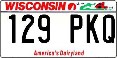 WI license plate 129PKQ