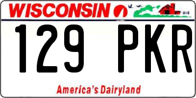 WI license plate 129PKR