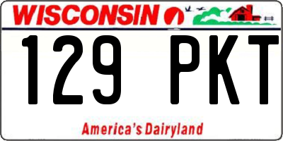 WI license plate 129PKT
