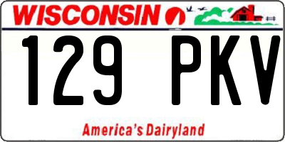 WI license plate 129PKV
