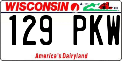WI license plate 129PKW