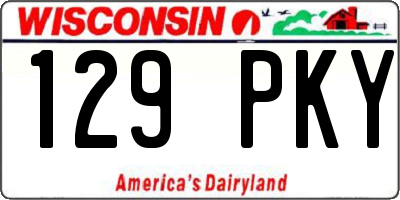 WI license plate 129PKY