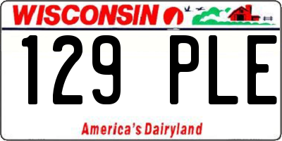 WI license plate 129PLE