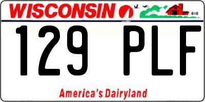 WI license plate 129PLF