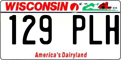 WI license plate 129PLH