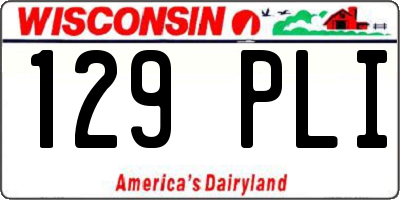 WI license plate 129PLI