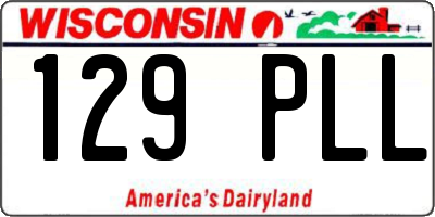 WI license plate 129PLL