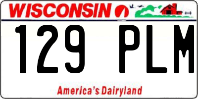 WI license plate 129PLM