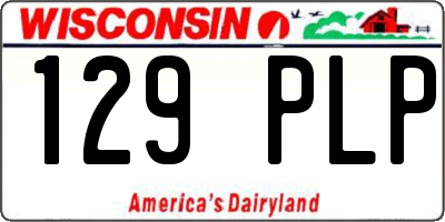 WI license plate 129PLP