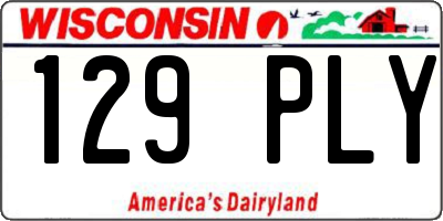 WI license plate 129PLY