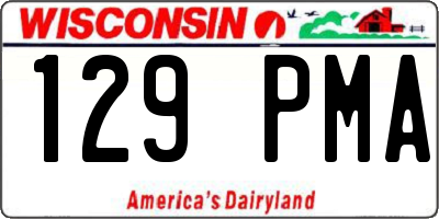 WI license plate 129PMA