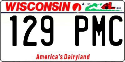 WI license plate 129PMC