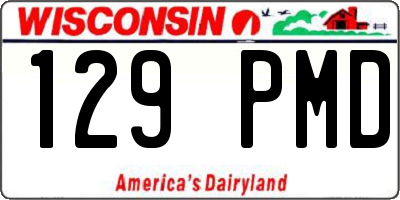 WI license plate 129PMD